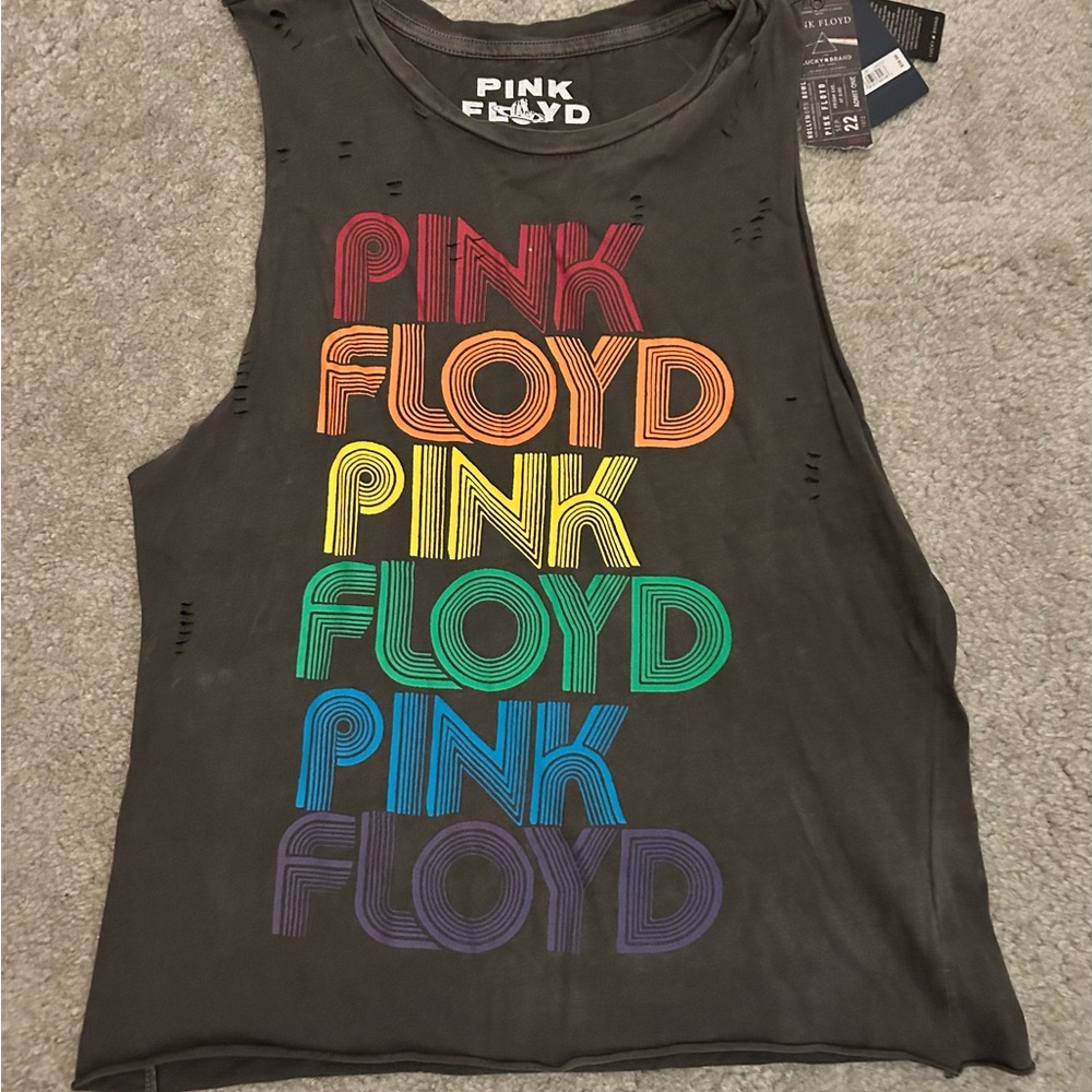 Lucky Brand Dark Gray Pink Floyd Tee
